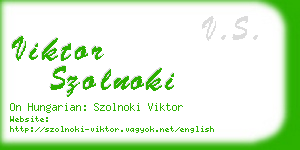 viktor szolnoki business card